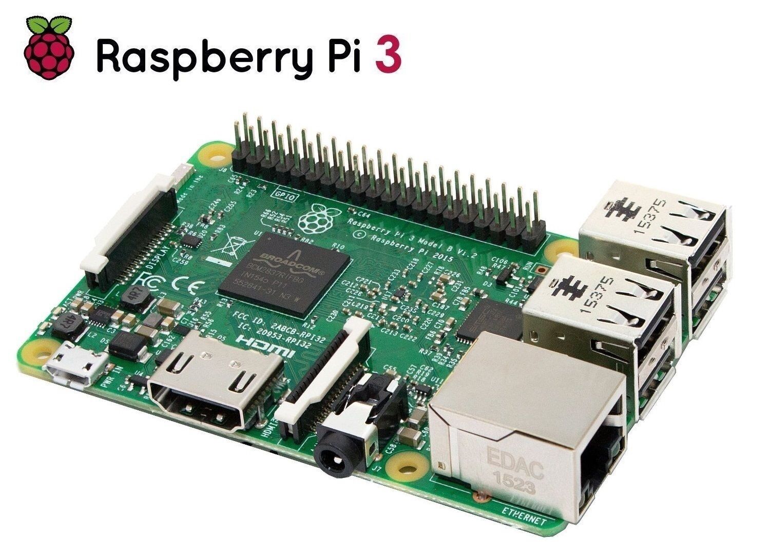 Raspberry PI 3 Model B Quad Core 64 Bit 1GB WIFI Motherboard PC Computer NEW