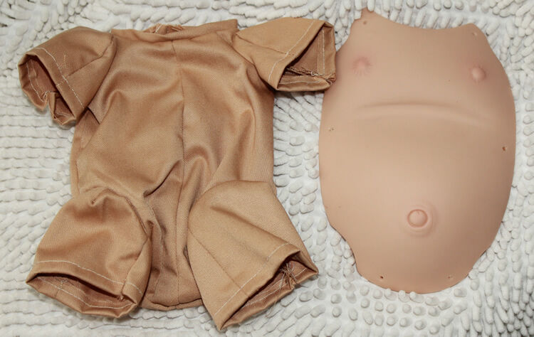 Reborn Baby Doll Belly Plate&Cloth Body for 20-22\