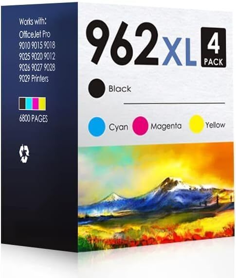 4PK Compatible 962XL Ink for HP OfficeJet Pro 9015e 9018e 9025e 9010e 9020e Lot