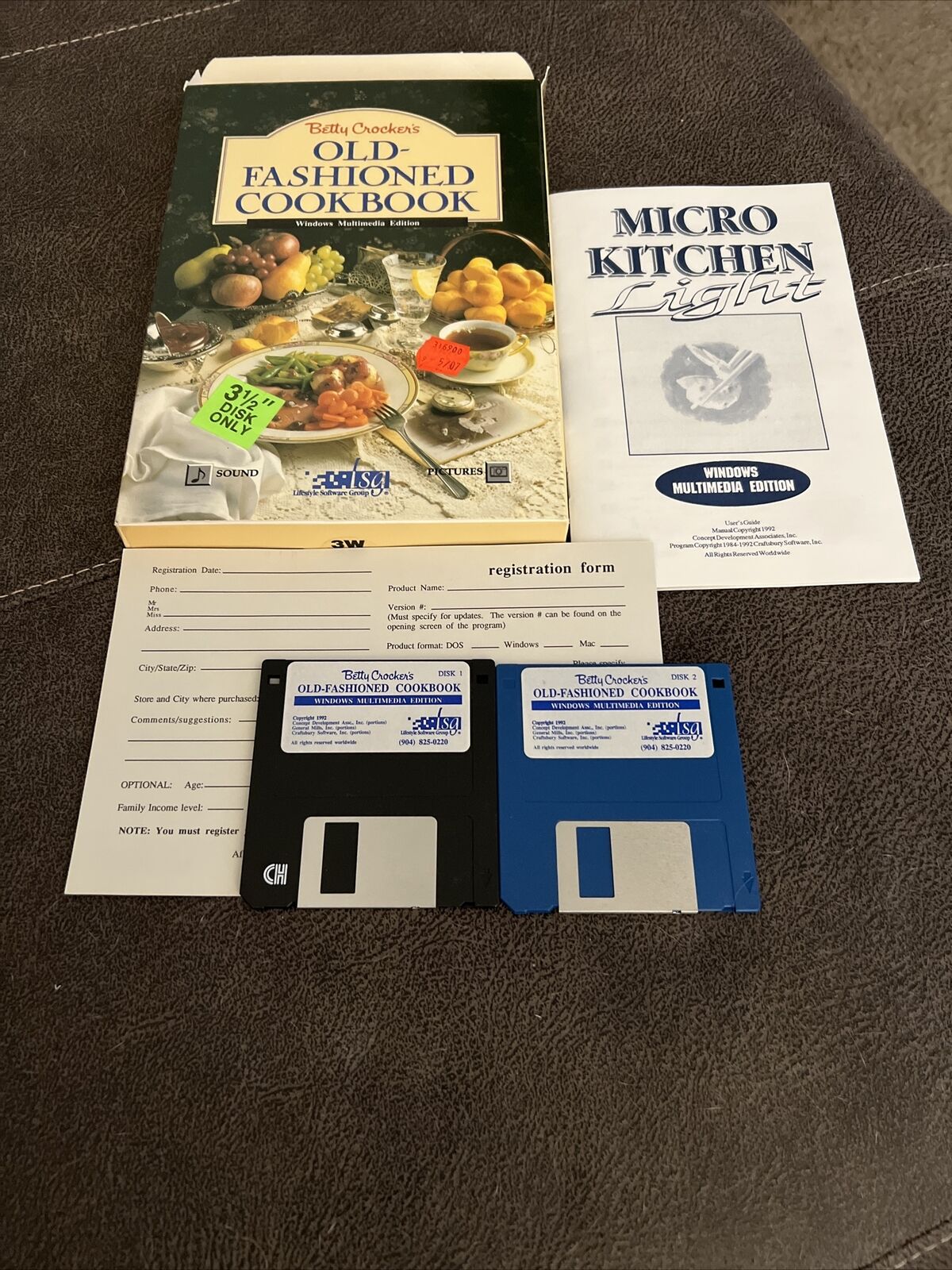 Vintage Betty Crocker  Old Fashioned Cookbook Software 3.5 Floppy