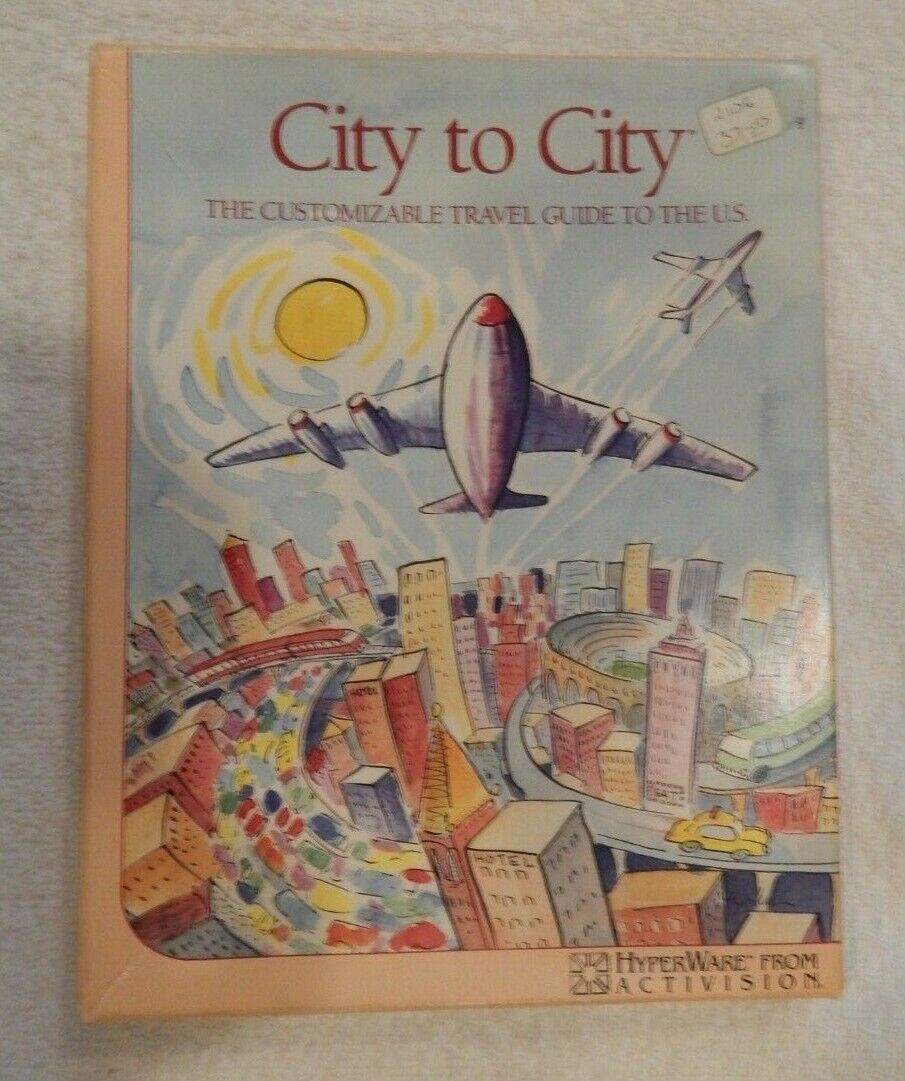 VINTAGE Activision Hyperware City to City Travel Planning Guide (complete) 1988