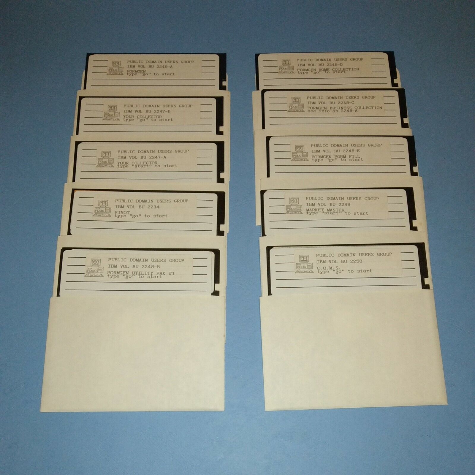 Floppy Disks PDS NOS SOFTWARE IBM TANDY CLONELot of (10) Vintage 5.25\