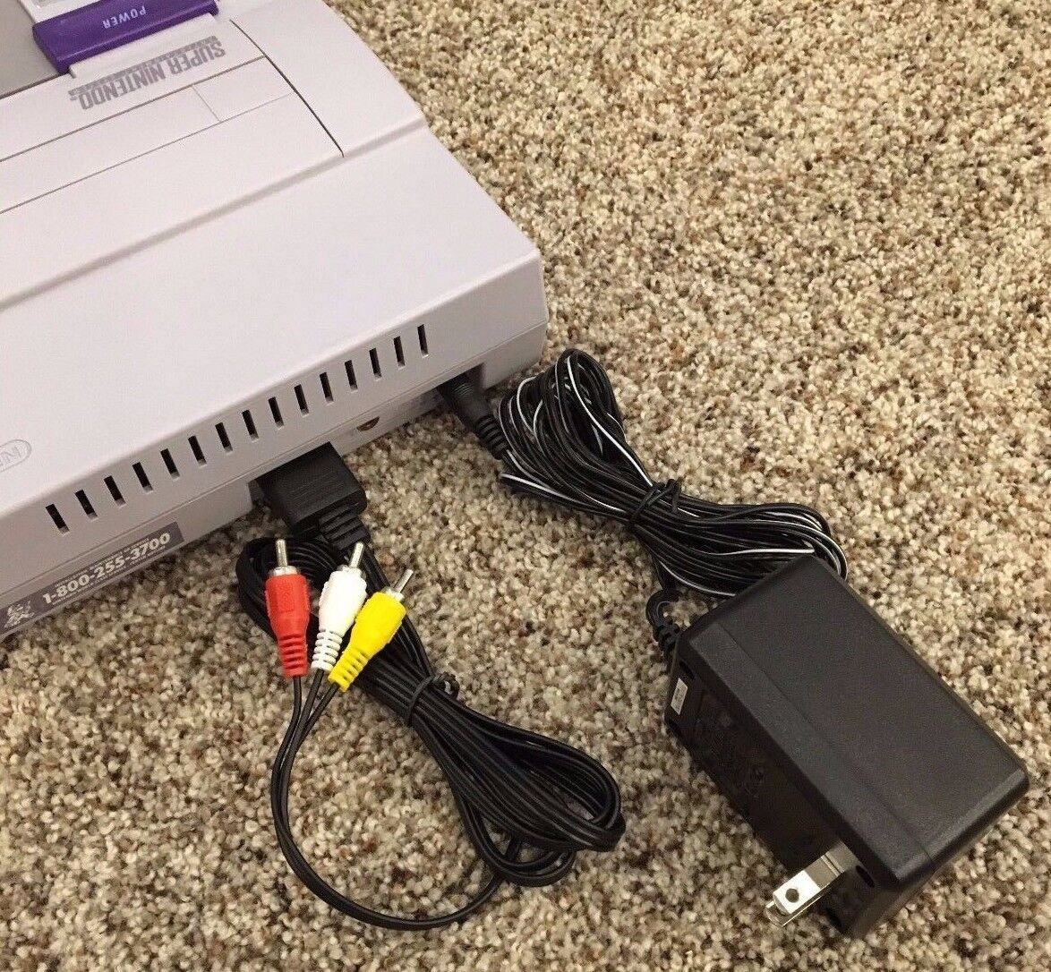 New AC Adapter Power Cord & AV Cable for Super Nintendo SNES Systems