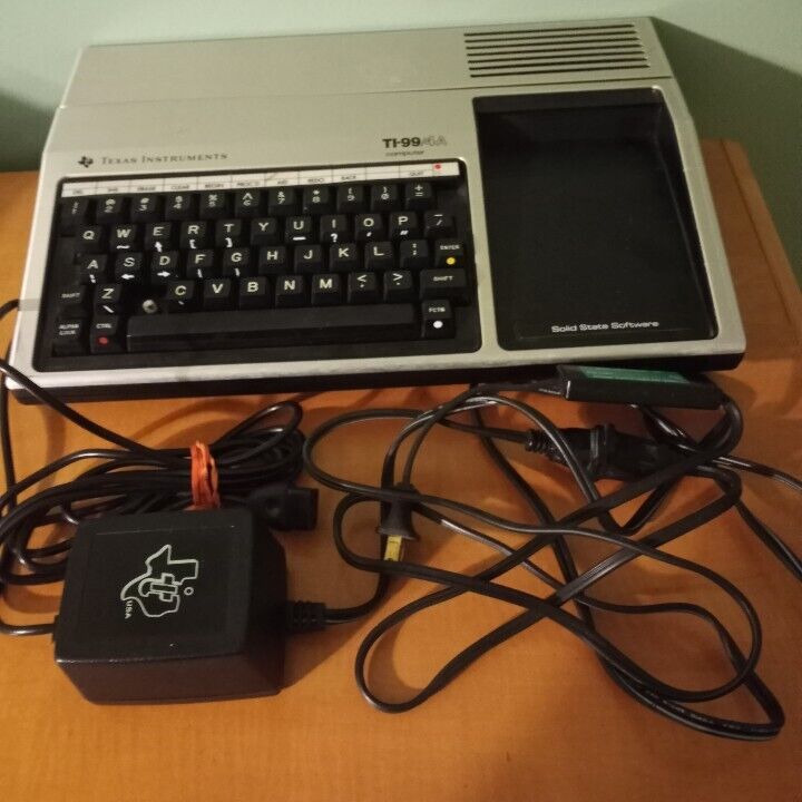 Texas Instruments Vintage TI-99/4A Home Computer With Power Supply