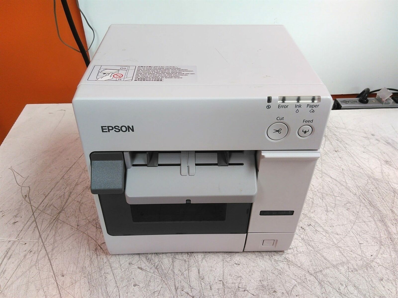 Power Tested Only Epson ColorWorks M242A TM-C3400 Inkjet Label Printer AS-IS
