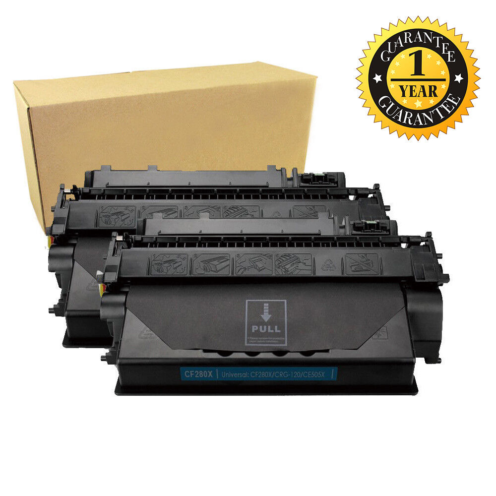 CF280X 80X Black Toner Cartridge fit HP Laserjet Pro 400 M401n Ink 2 Pack