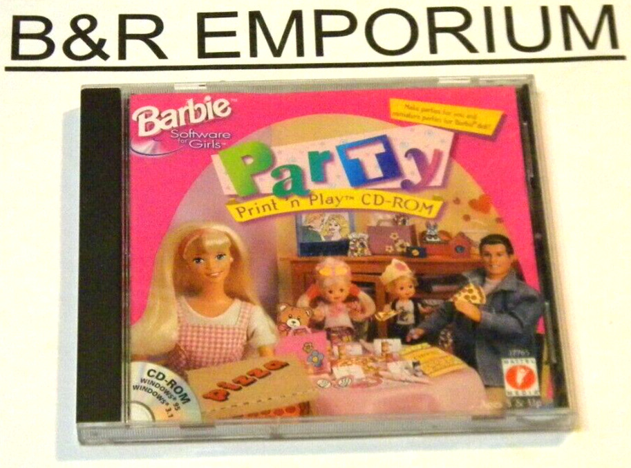 Barbie Print 'n Play - (1997 Mattel Media 17765-0919) - Used PC CD-ROM