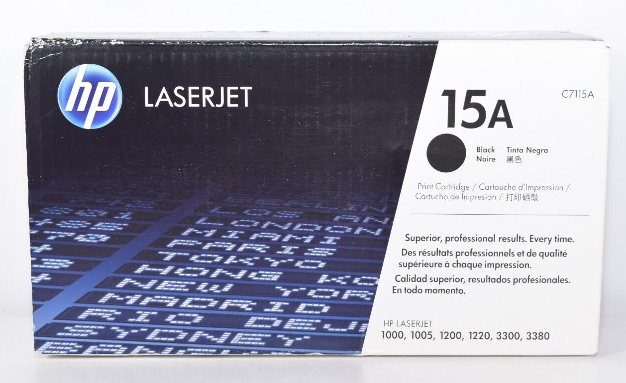 *LOT OF 4* HP 15A C7115A Black LaserJet Toner Print Cartridge OEM Genuine New