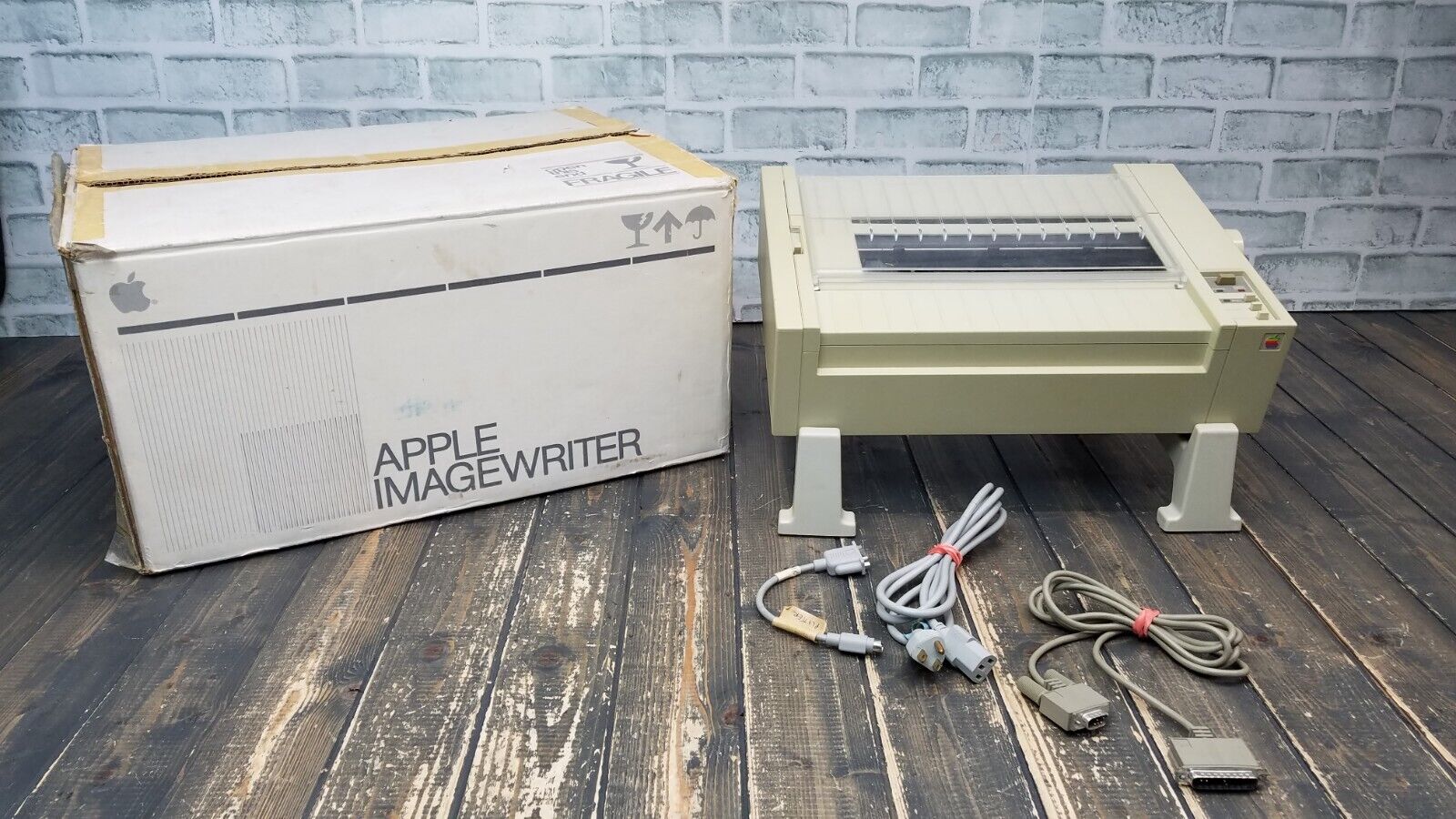 Vintage Apple ImageWriter Model A9M0303 with Original BOX + Cables **POWERS ON**