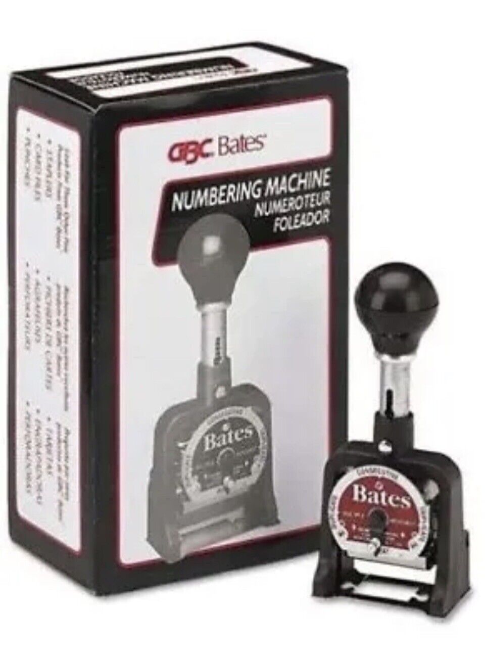 GBC Bates Multiple Movement Numbering Machine NEW IN BOX Vintage Office Stamp