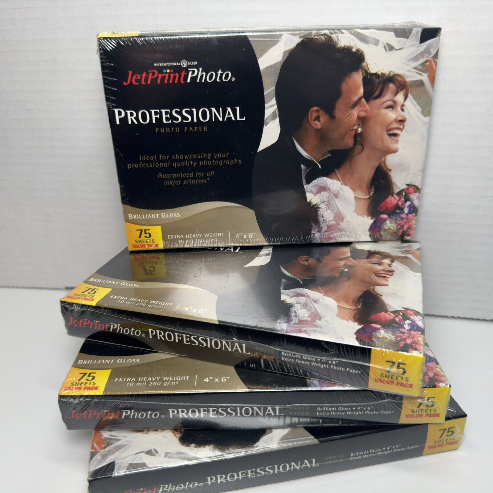Jet Print Professional Brilliant Gloss 4x6 Extra Heavy Weight Photo Paper