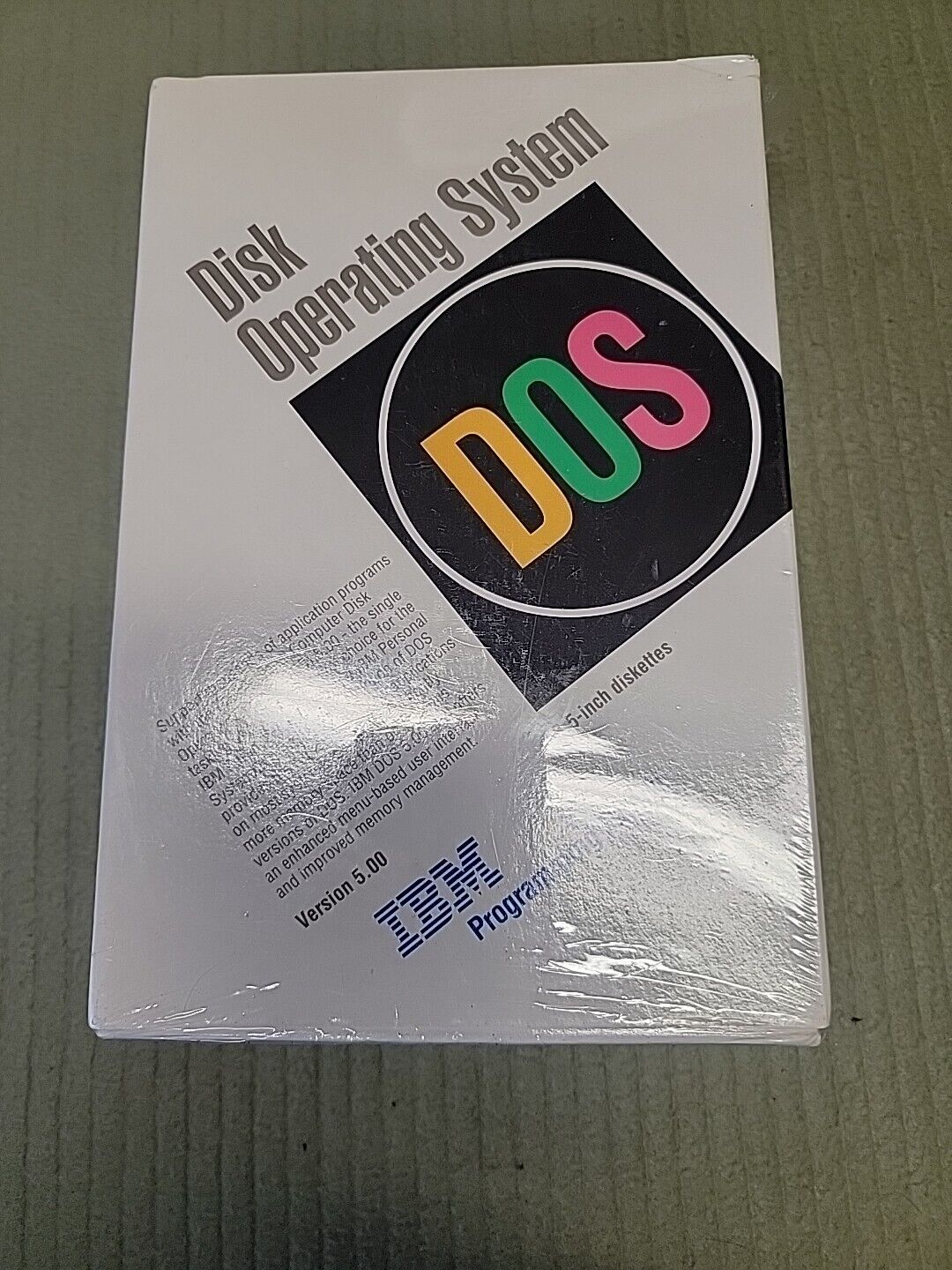1992  DOS 5.0  Disk Operating System Sealed Box IBM 3.5 Inch Diskettes NOS