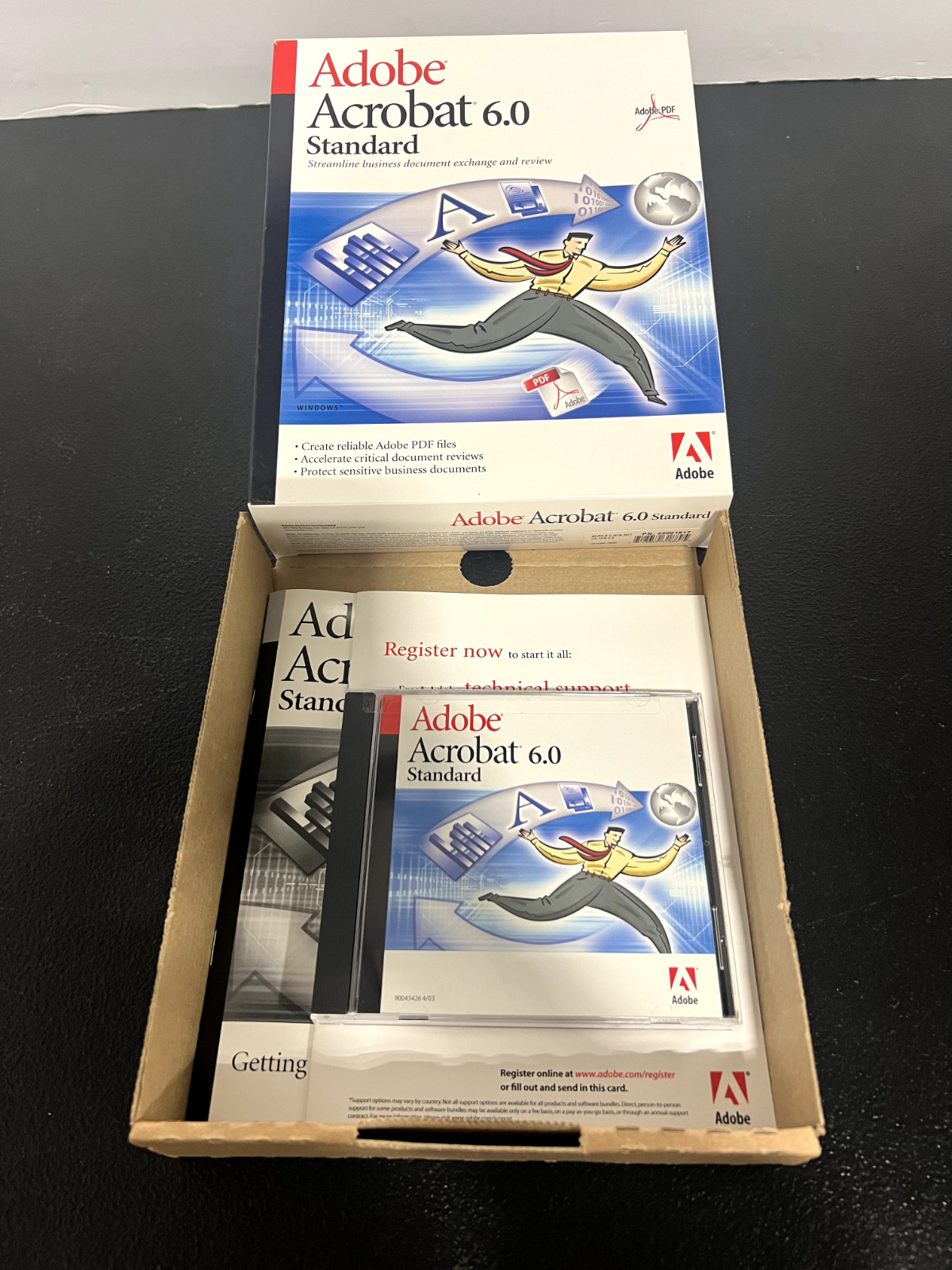 Vintage Copy of Adobe  Acrobat 6.0 Standard for Windows PC with product key