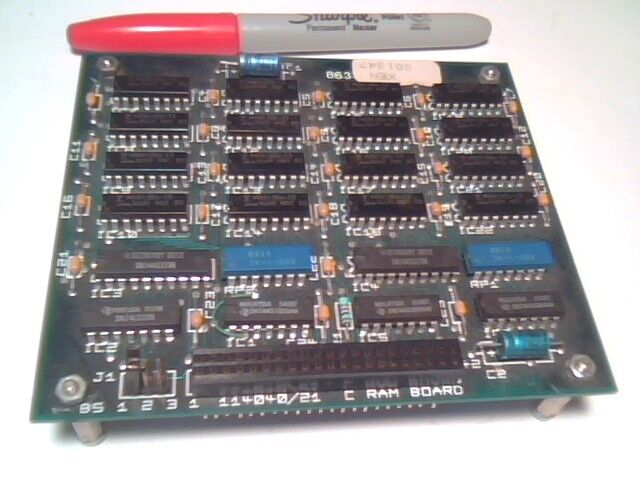 512K C RAM Board card PC031/D PL18 114040/21 vintage 1986 XEN 42-pin PC/104