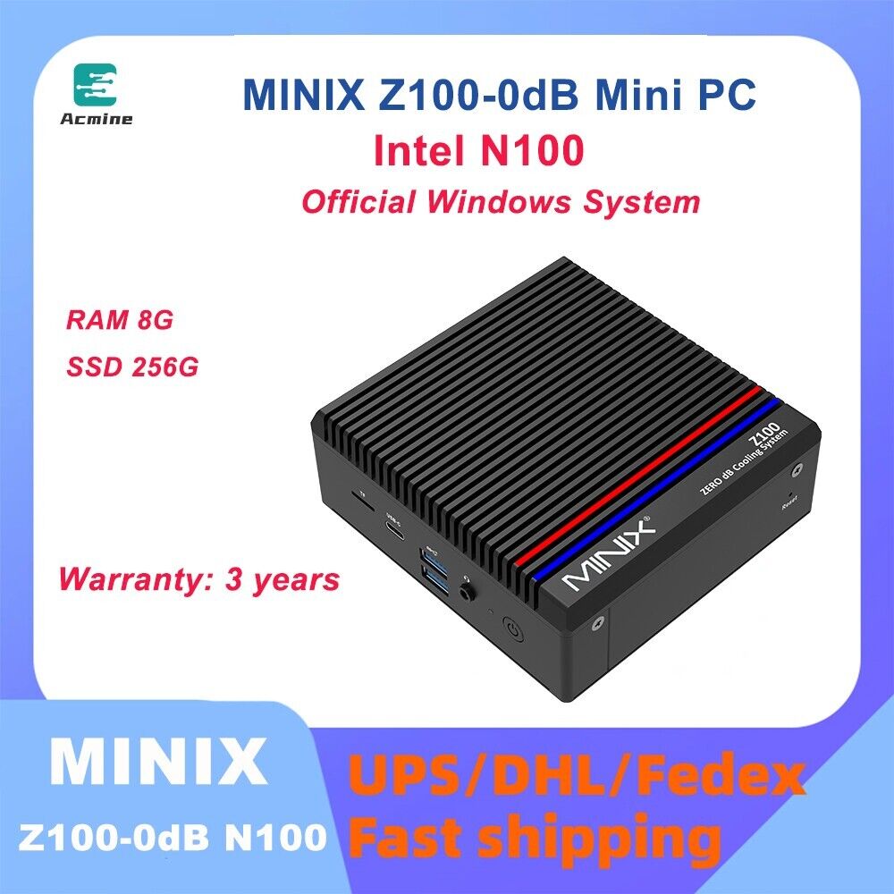 MINIX Z100-0dB Intel N100 ram 8g 256g mini pc Official genuine Windows system