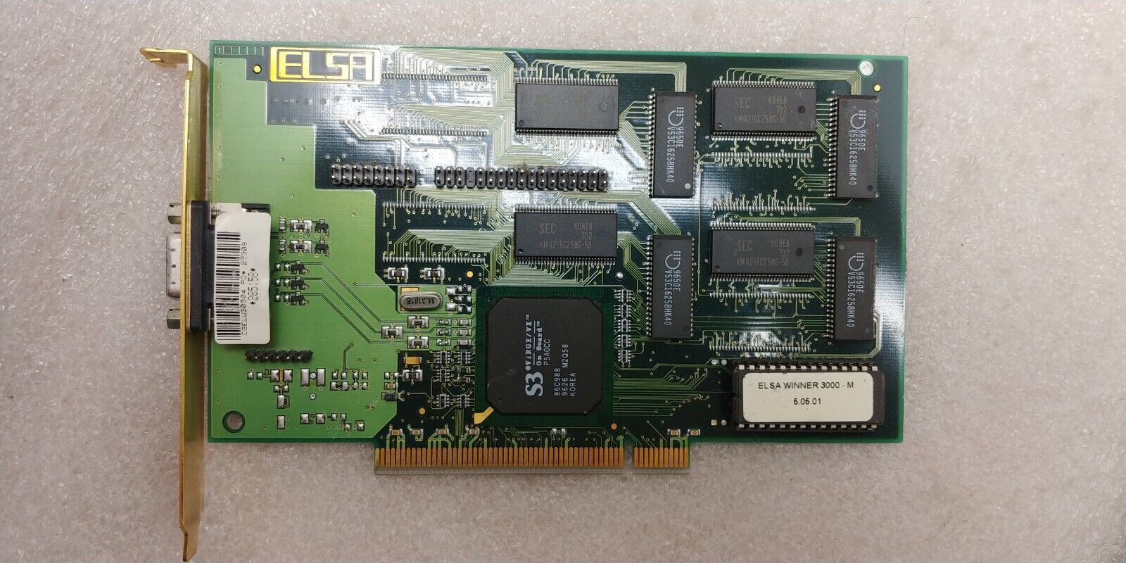 ELSA Winner 3000-M S3 Virge / VX On Board 4MB Zoll PCI VGA Retro Card 