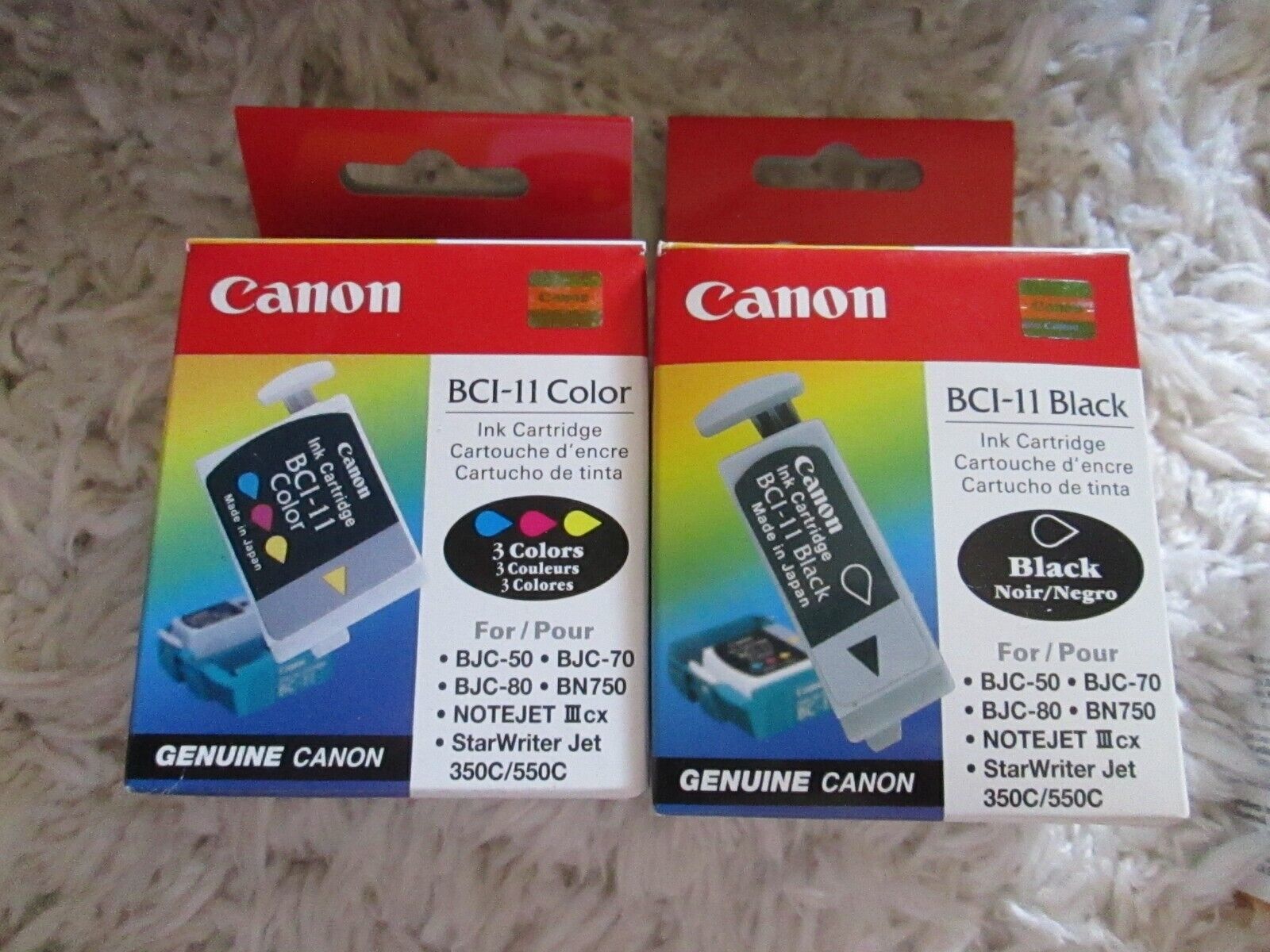 Canon BCI-11 Black & Tri-Color Ink Cartridge New, 3 Sealed in Each Box