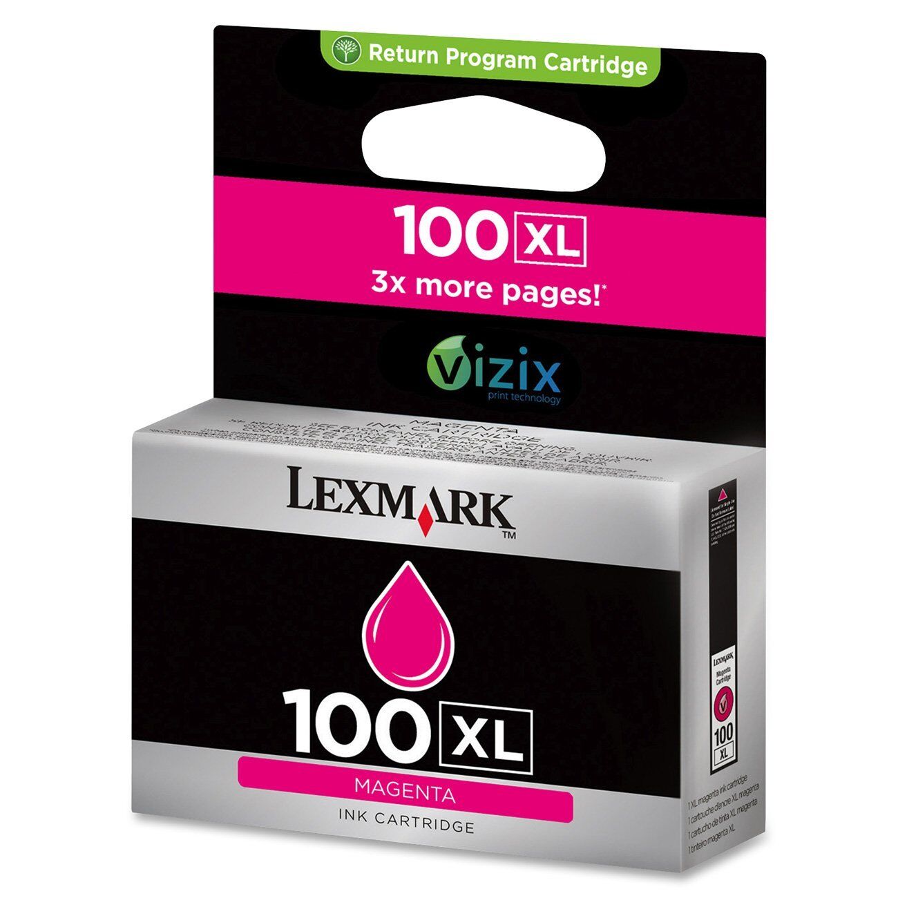 Lexmark #100XL High Yield Magenta Ink Cartridge 14N1070 Genuine New Sealed Box