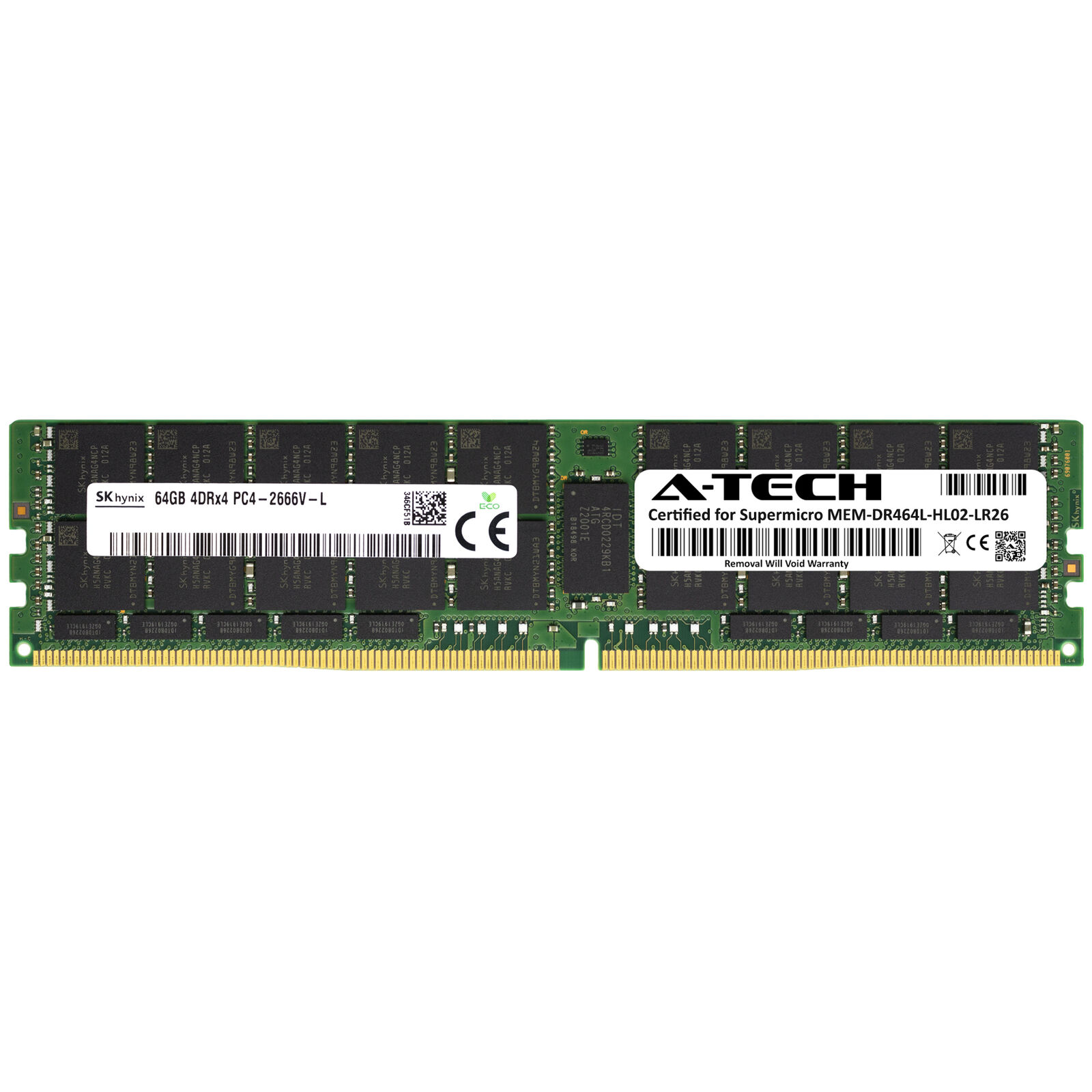 64GB PC4-21300L LR Supermicro MEM-DR464L-HL02-LR26 Equivalent Server Memory RAM