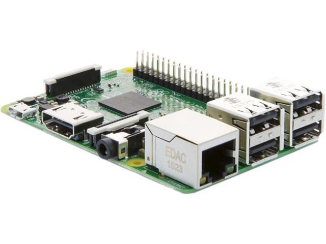 Raspberry Pi 3 Model B 1.2GHz 64-bit quad-core ARMv8 CPU, 1GB RAM
