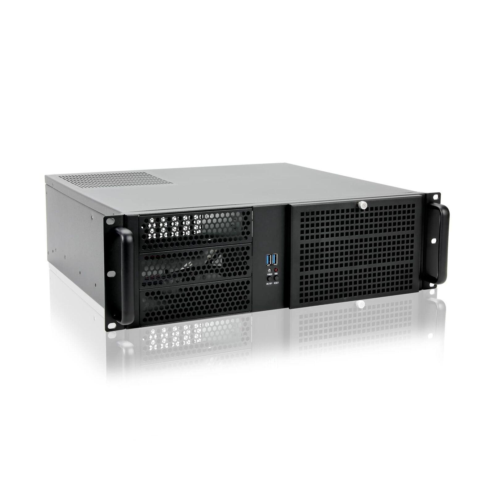 RackChoice 3u Rackmount Server Chassis MATX/Mini-ITX 3x5.25 Support ATX PSU w...