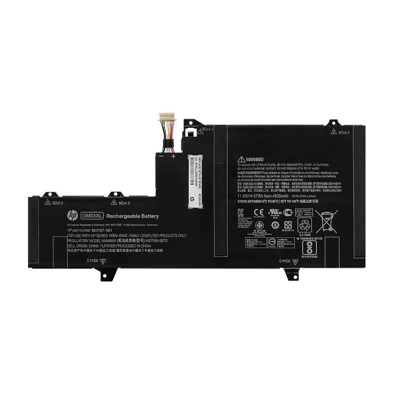 Genuine 57WH OM03XL Battery For HP EliteBook X360 1030 G2 863167-1B1 863280-855