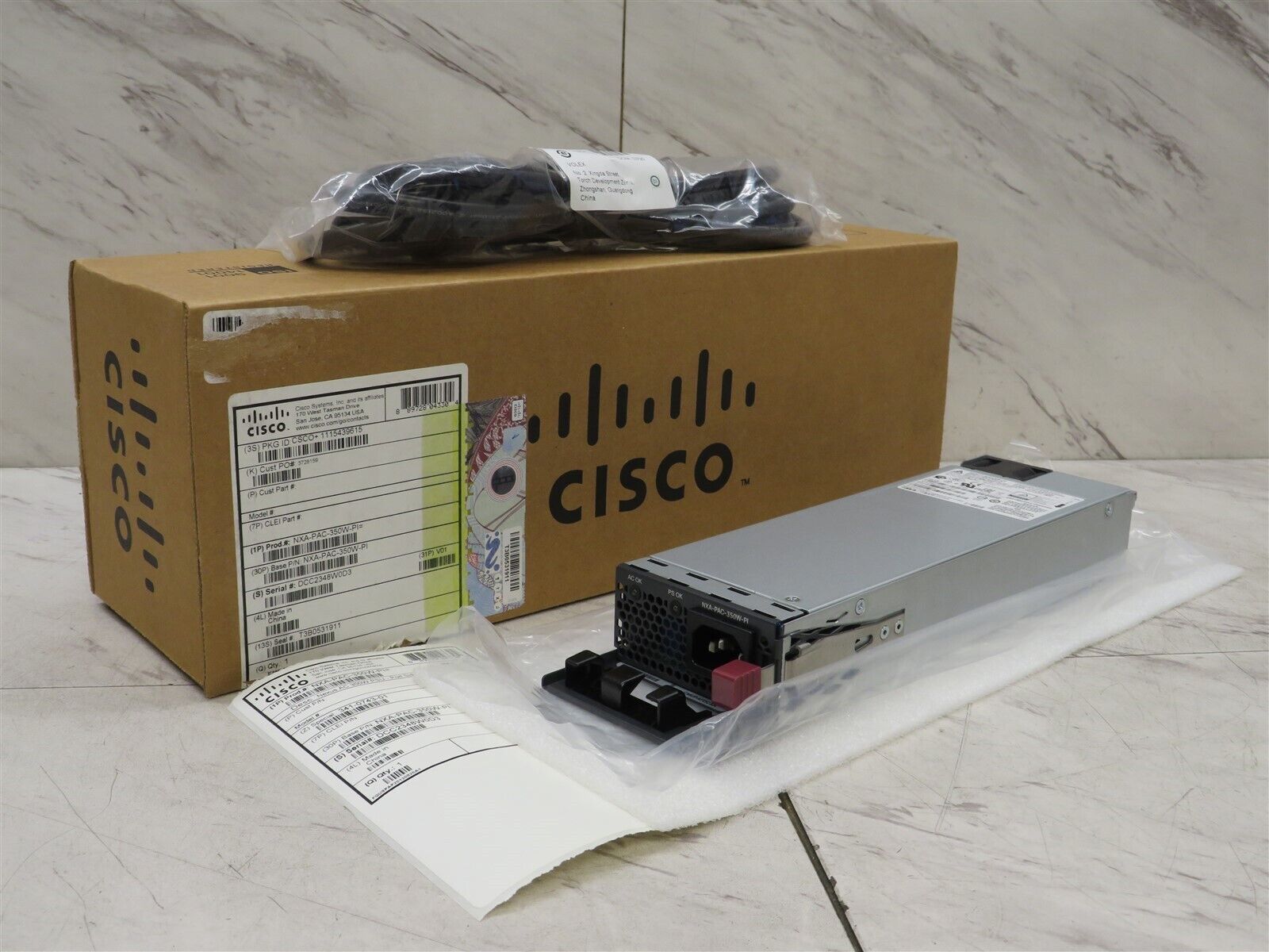 NEW Genuine Cisco Nexus Port-Side Intake 350W Power Supply NXA-PAC-350W-PI