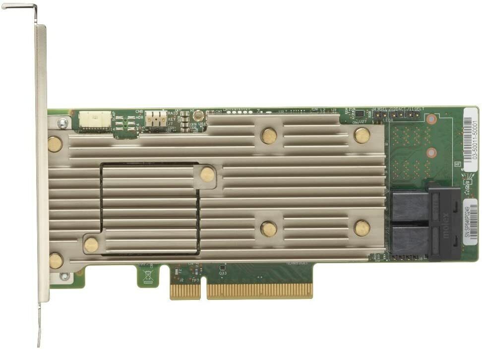 LENOVO 930-8i (LSI 9460-8i) w/2GB CACHE + NEW BBU PCI-E 3.0 SFF8643 SAS3508 RAID