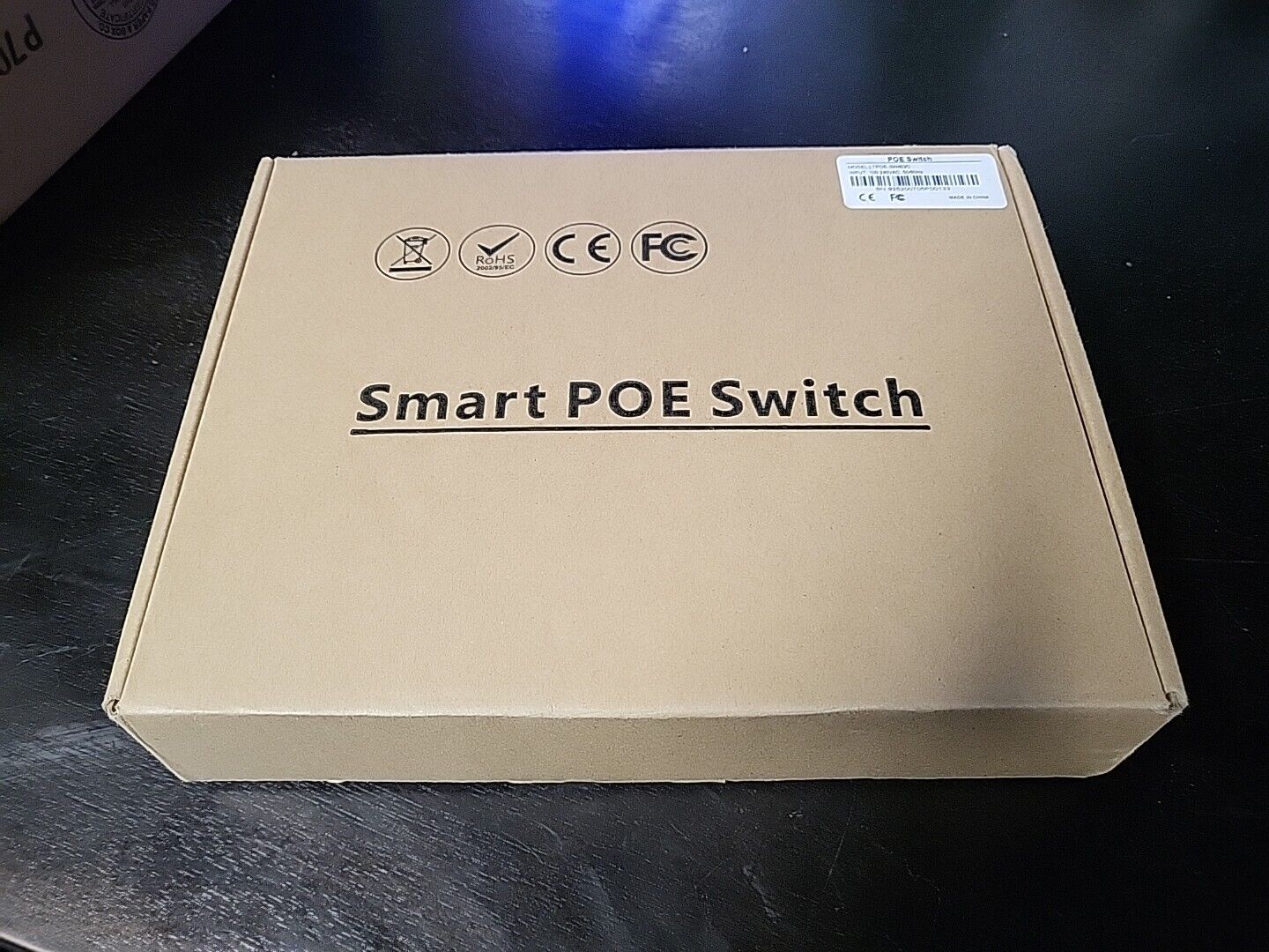 Unbranded 4 Port High Powered Smart POE Switch, New in Box.