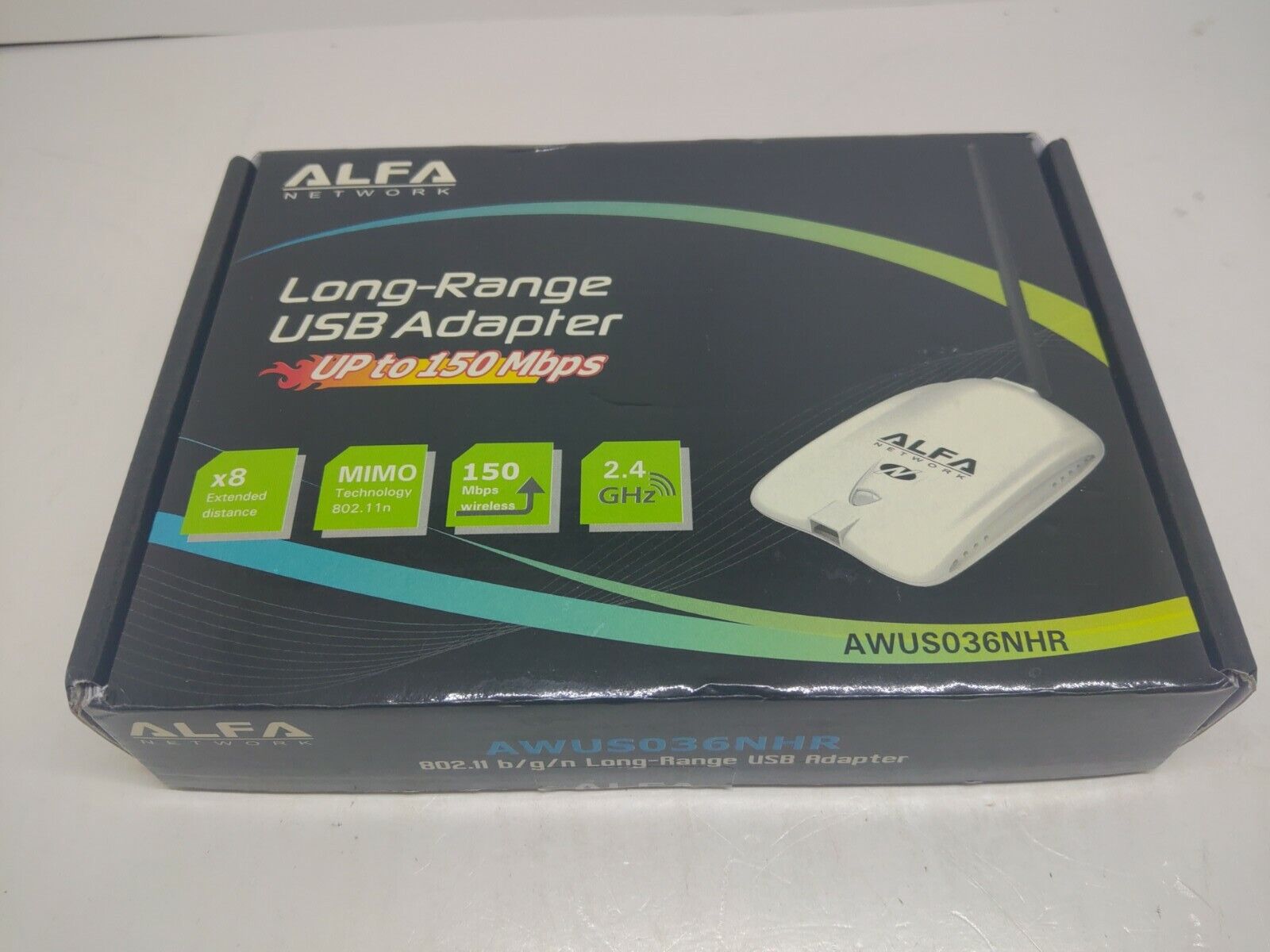 Alfa Awus036nhr High-gain 2000mw 2w 802.11 B/g/n Wireless Usb As is For Parts