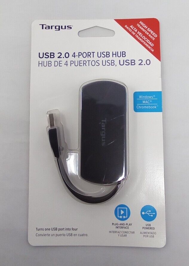Targus, USB 2.0, 4-port Basic Hub ACH114US