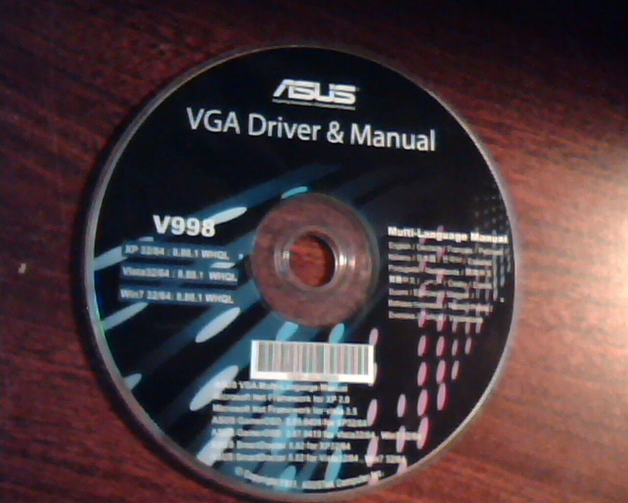 CD ASUS VGA Driver and Manual V998 SmartDoctor GamerOSD Net Framework