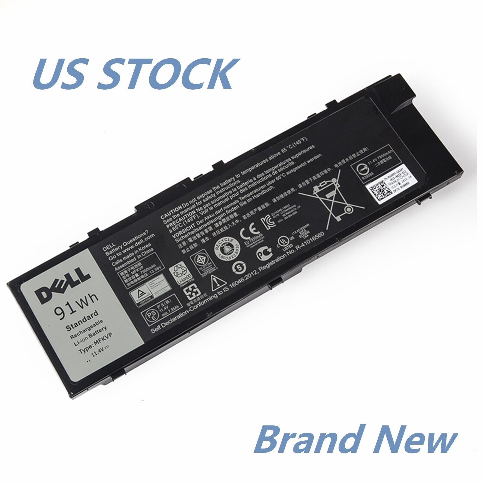 OEM 91Wh MFKVP Battery For Dell Precision 15 7510 7520 17 7710 7720 M7510 M7710
