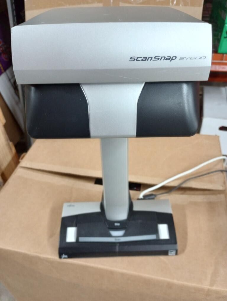 Fujitsu Scan Snap SV600 Desktop Scanner Black/Silver With Cords Tested