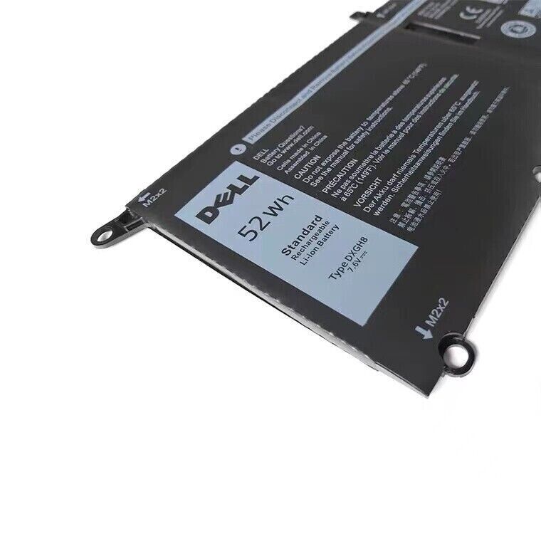 NEW OEM 52WH DXGH8 Battery For Dell XPS 13-5390 9370 9380 G8VCF H754V P82G002