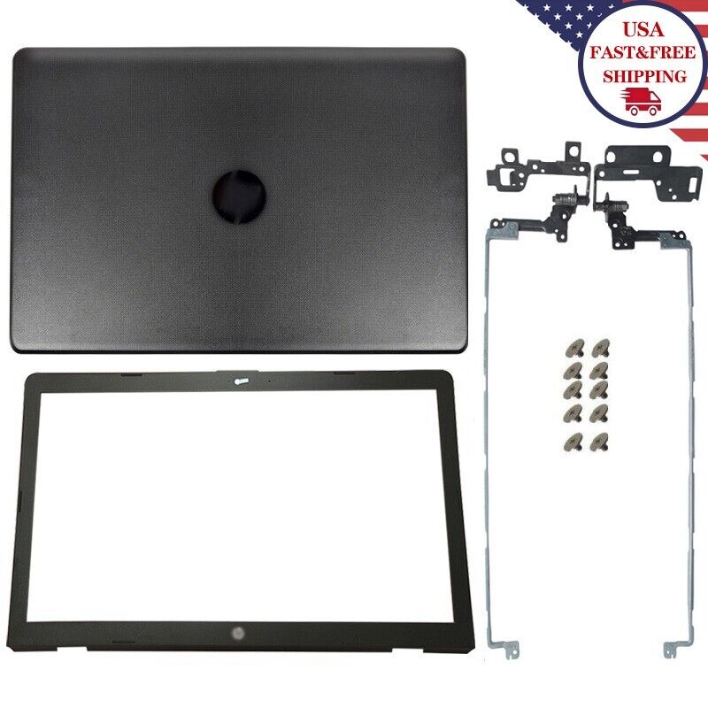 New for HP 17-BS 17-AK 17AY 17.3in Black LCD Back Cover&Front Bezel&Hinges US