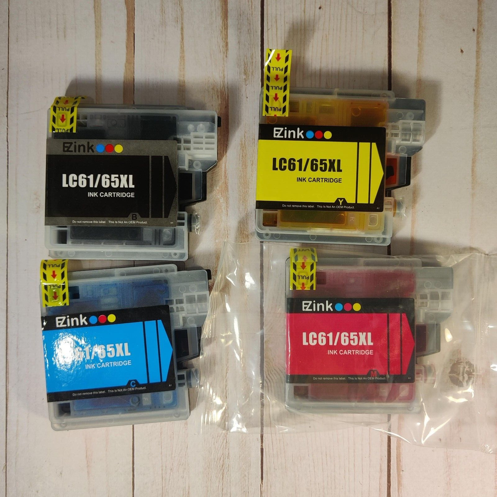 EZ Ink  4 Count Color Ink for Brother LC61/65XL  Cyan, Yellow, Black and Magenta