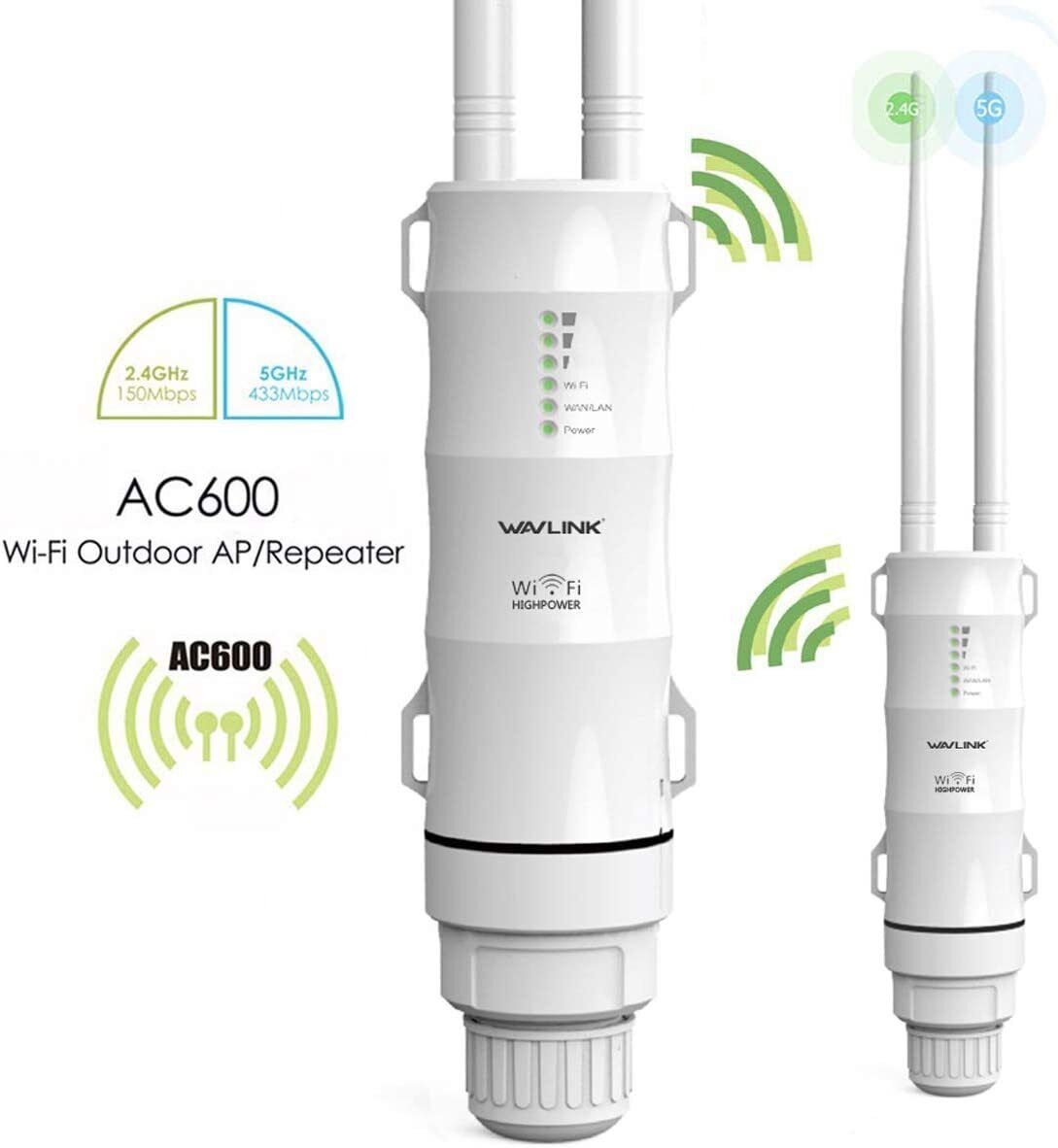 WAVLINK Outdoor Long Range WiFi Range Extender Dual Band WiFi Router Repeater