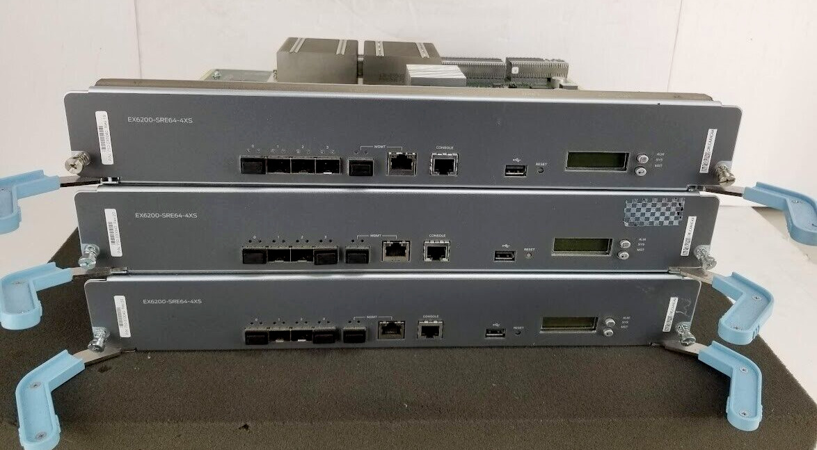 LOT OF 3 Juniper EX6200-SRE64-4XS - Switch and Routing Engine 4x 10Gbe SFP+