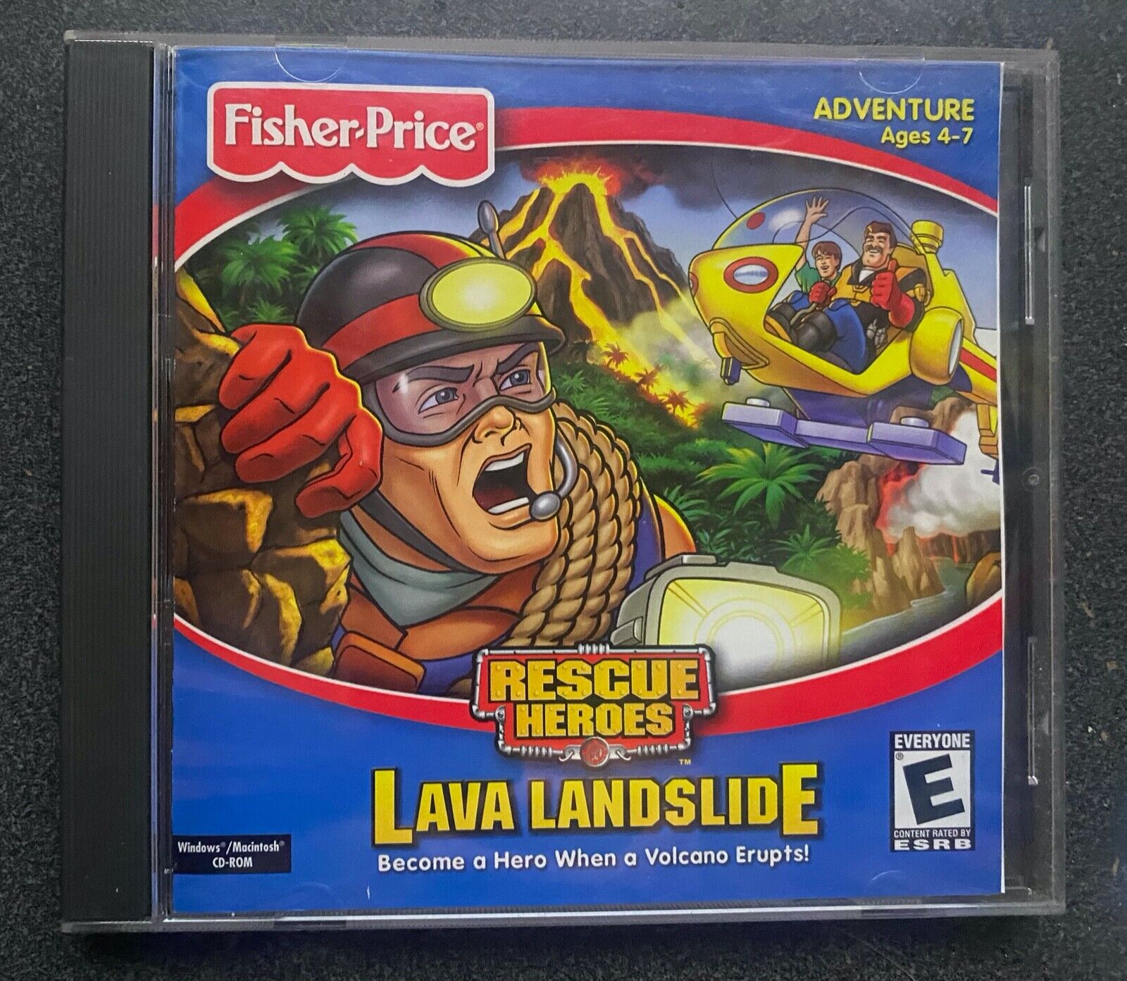 FISHER PRICE RESCUE HEROES LAVA LANDSLIDE PC CD-ROM COMPUTER GAME~AGES 4-7