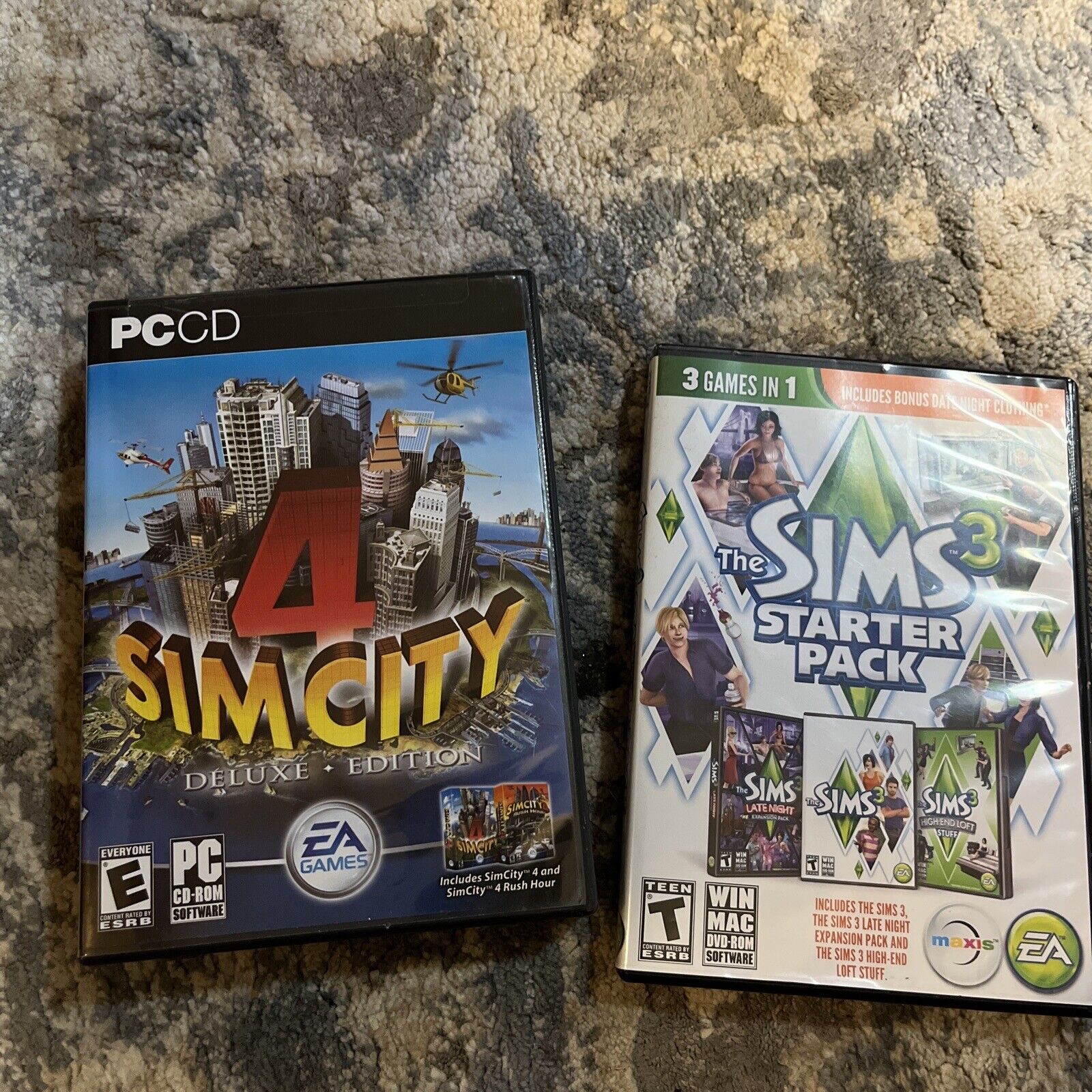 Sim City 4 Deluxe Edition and Sims 3 Starter Pack I/c  Sims 3 Sims Late Night +