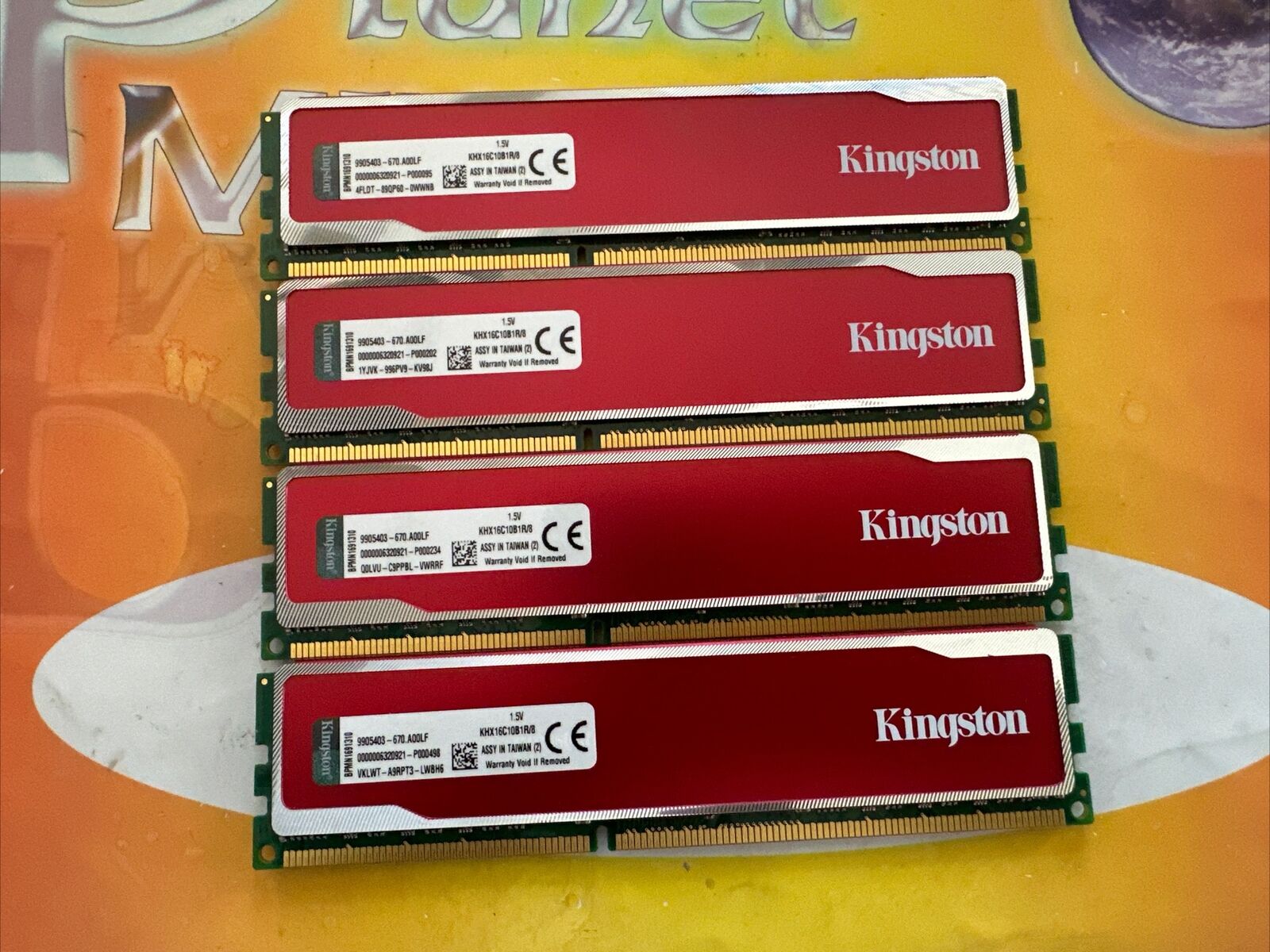 Kingston HyperX 32GB (4X8GB) DDR3 PC3-12800 1600MHz Desktop Memory KHX16C10B1R/8