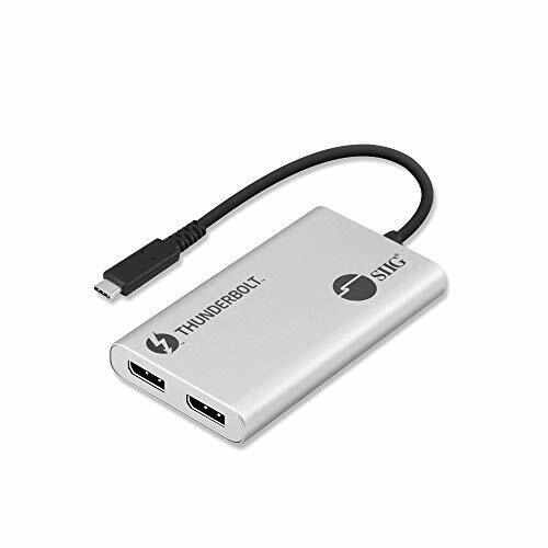 SIIG Thunderbolt 3 or USB-C to Dual 4K@60HZ DisplayPort Adapter -  Mac & Windows