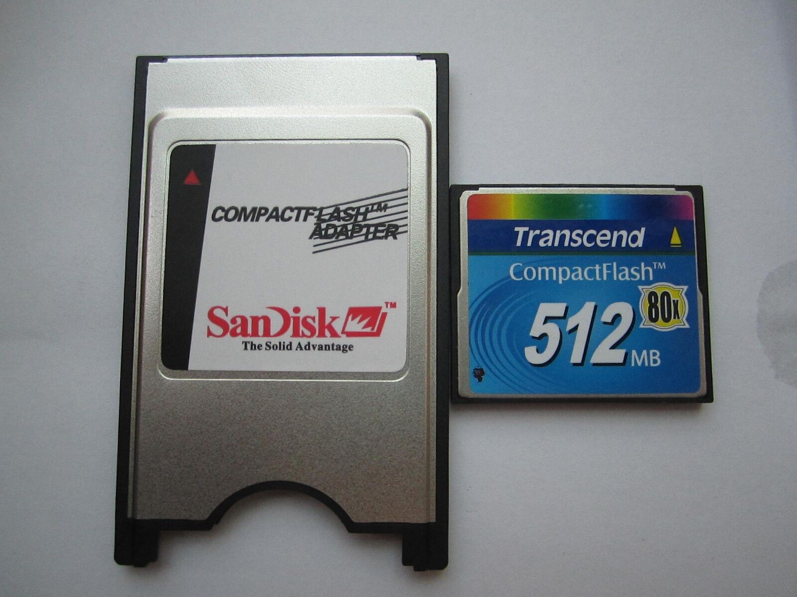 Transcend 512MB 80X Compact Flash +ATA PC card PCMCIA Adapter JANOME Machines