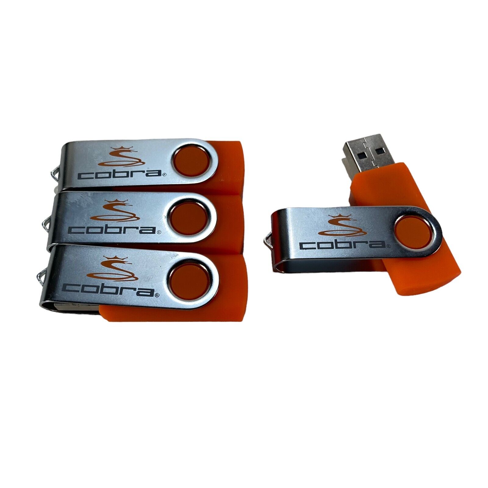 4PC USB 2.0 2gb Thumb Drive Orange Cobra Golf