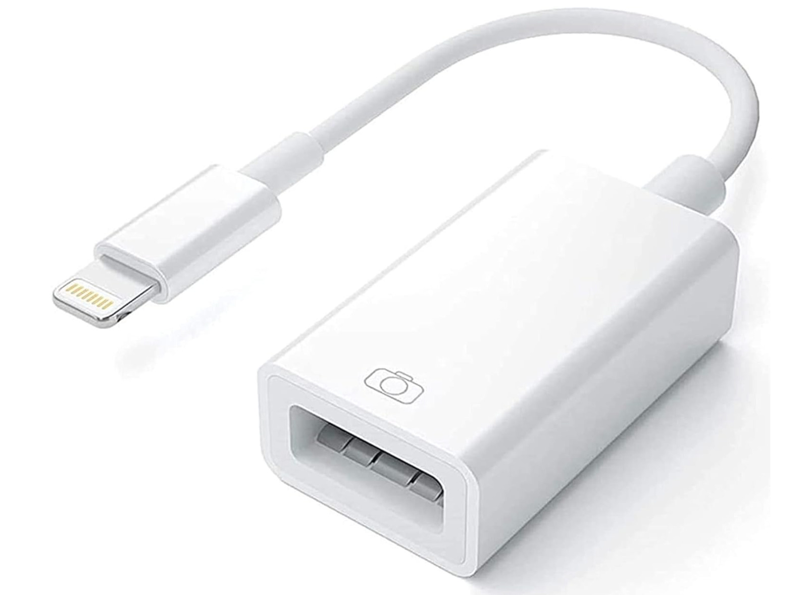 [MFi Certified]Apple Lightning to USB Camera Adapter 3.0 OTG White-USB -Open Box