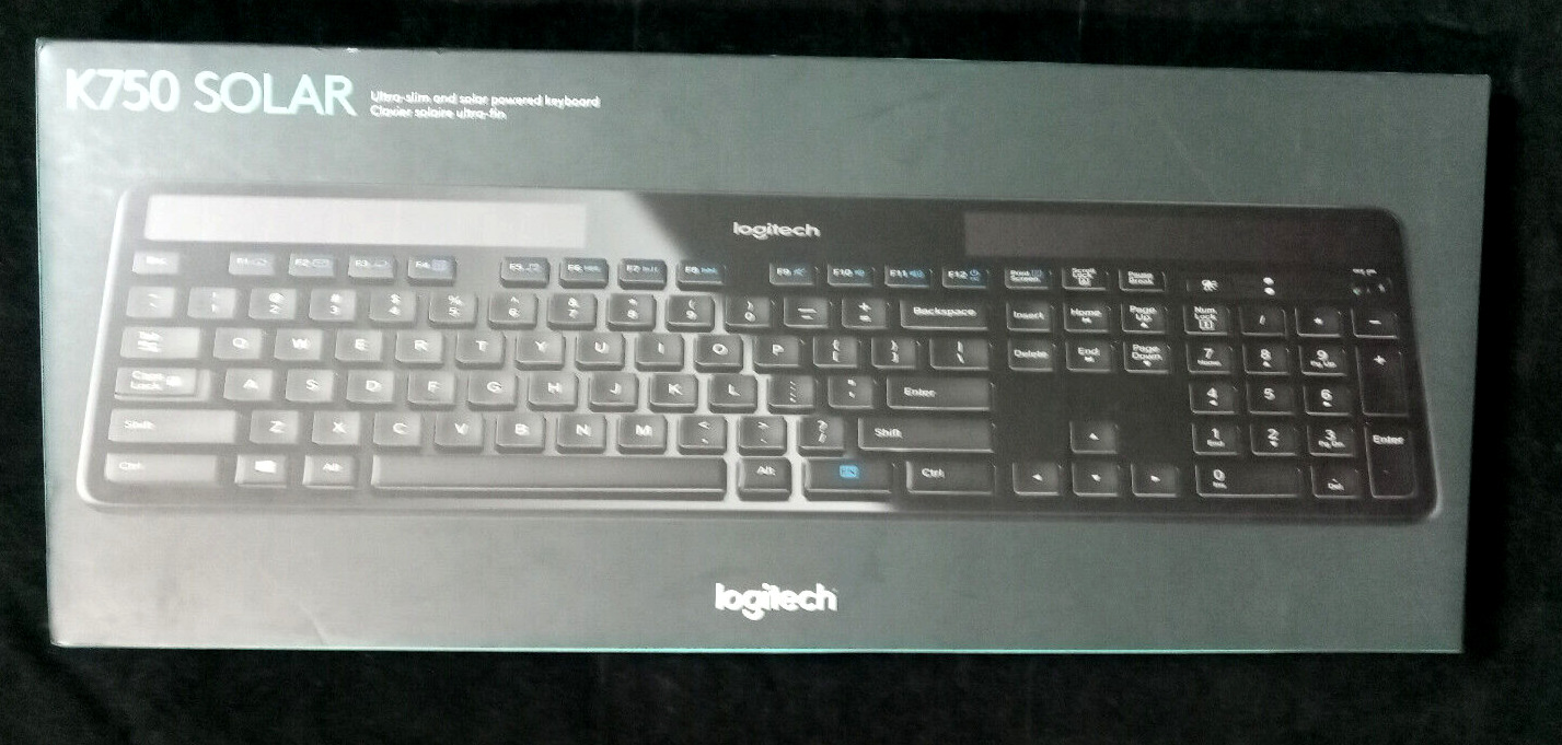 Logitech K750 Wireless Solar Keyboard for Windows, 2.4GHz Wireless with USB