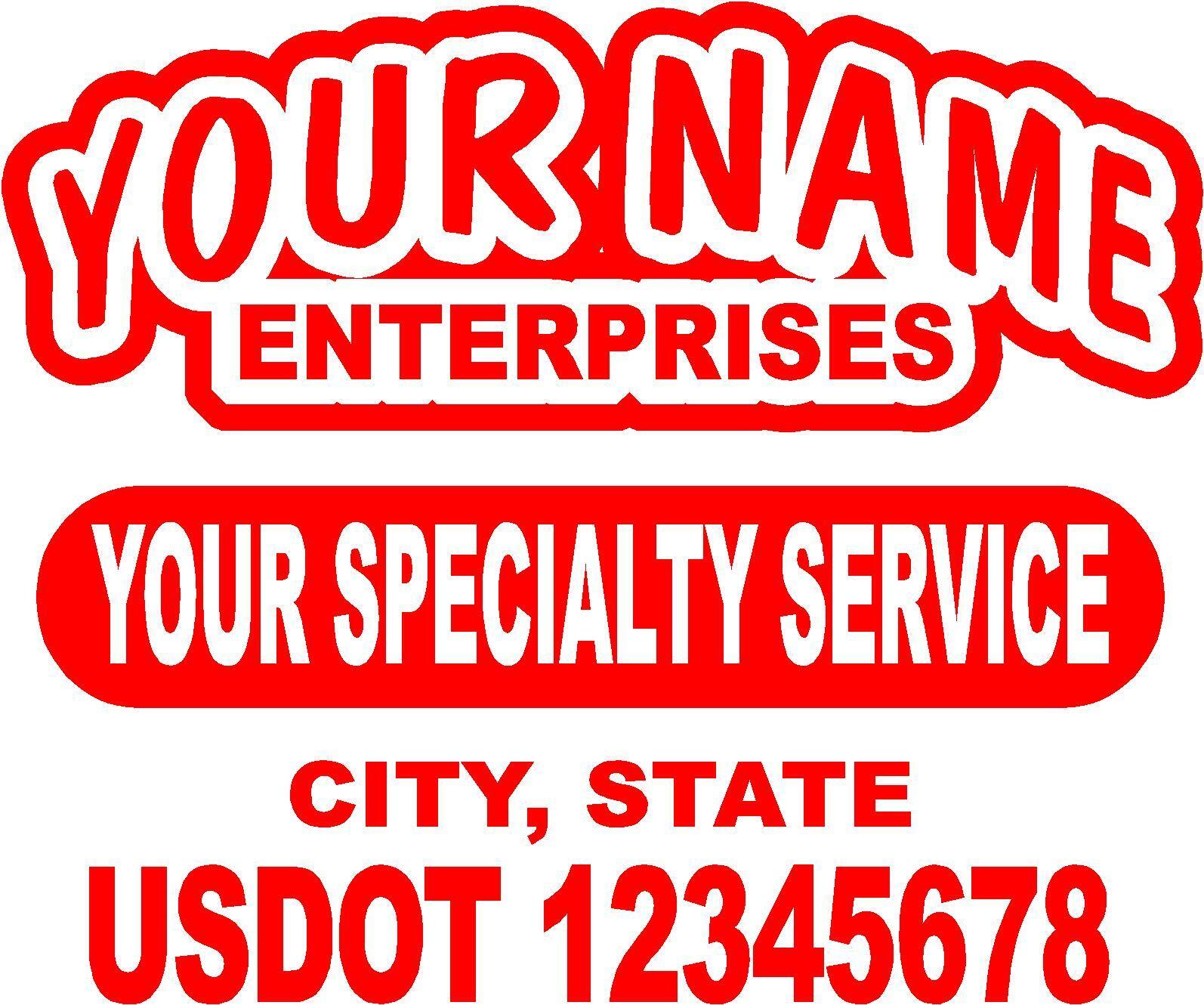 Semi Truck Lettering or Utility Trailer LETTERING - (1 sign) 22.5 X 18 inches
