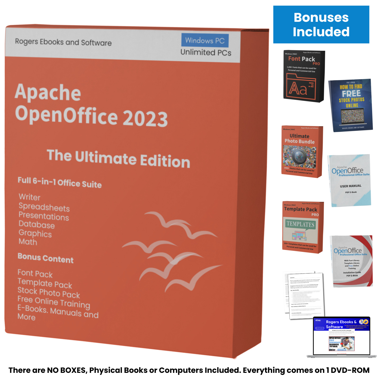Open Office 2023 Professional Ultimate Full Version DVD Lifetime for Windows PC