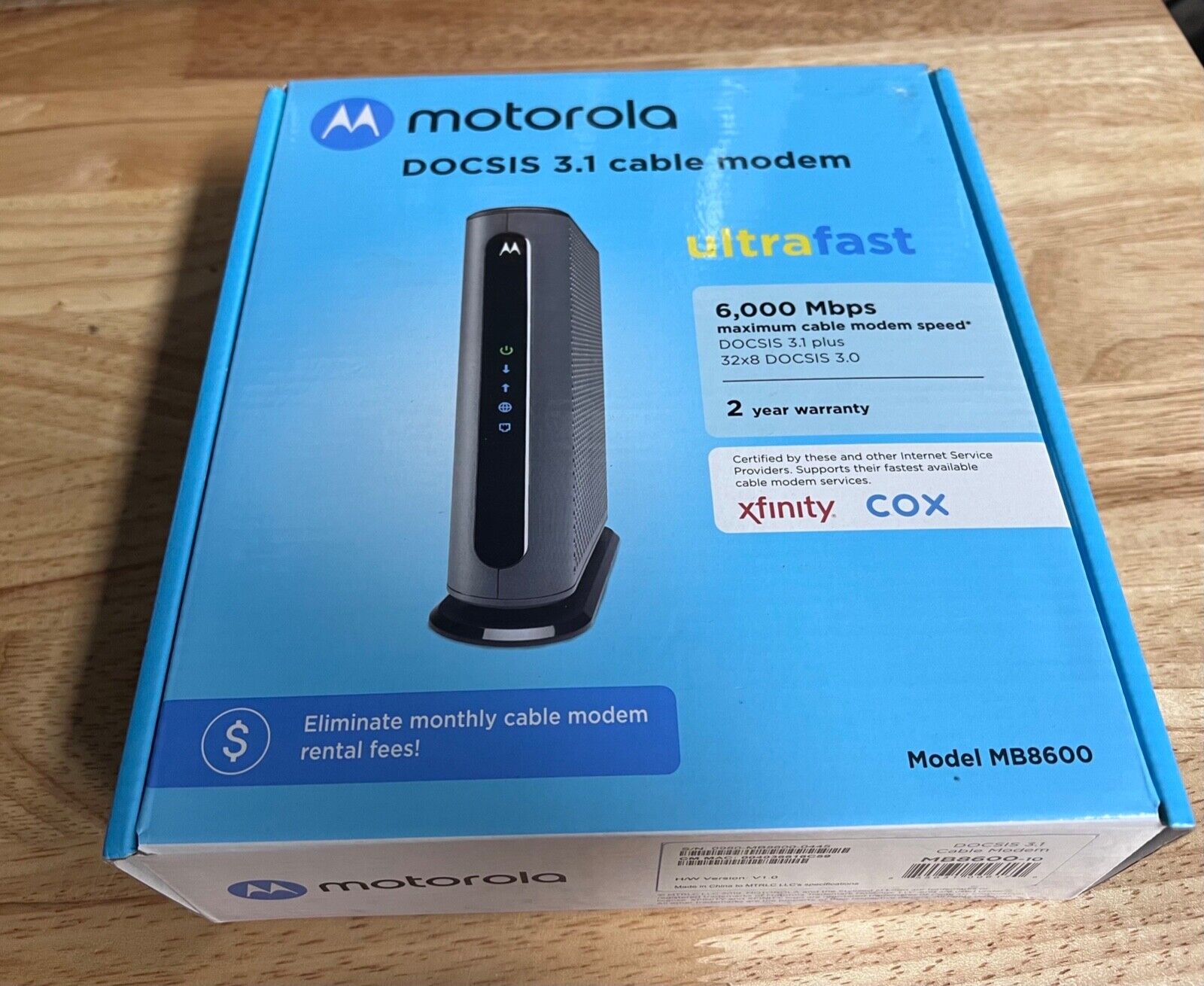 Motorola MB8600 DOCSIS 3.1 Cable modem